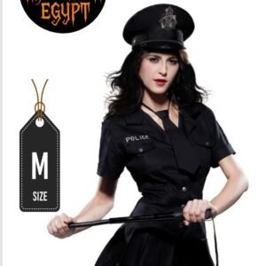 Black Policewoman Costume (Short Skirt)