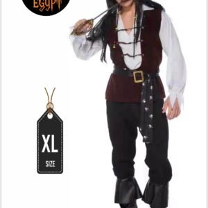Striped Pirate Costume (Black & White)