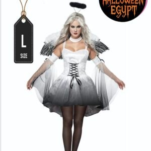 White-Silver Angel Dress | فستان الملاك الأبيض والفضي