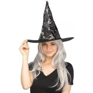 witch hat – black sequins