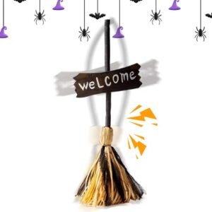 broomstick welcome sign