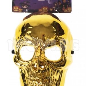gold chrome skull mask