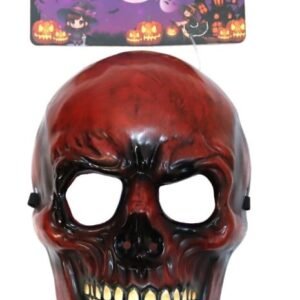chrome skull mask (red/black)