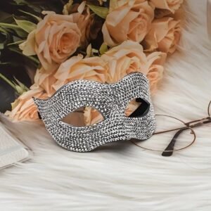 rhinestone masquerade mask (silver)