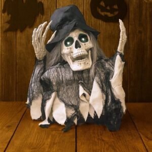 skeleton head witch