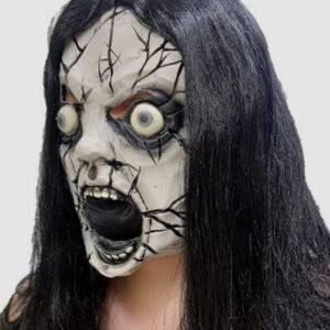 cracked face horror mask
