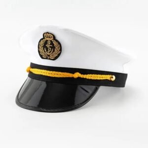 captain hat (white & black)