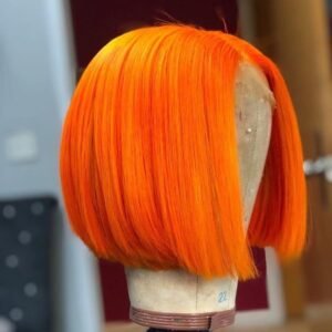 orange short wig