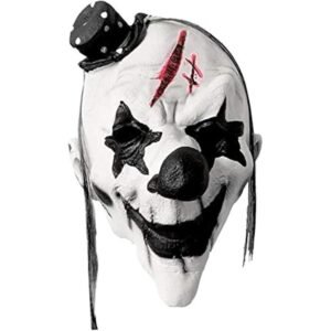 gothic clown mask with mini hat