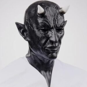 black devil horns full head mask