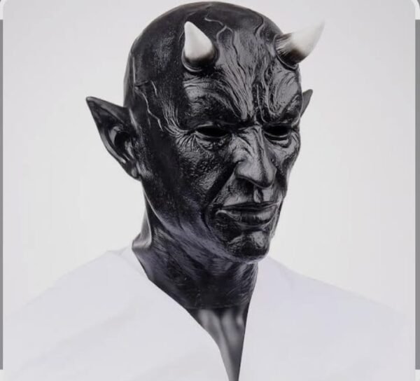 black devil horns full head mask