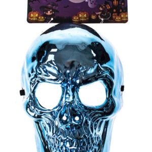 blue chrome skull mask