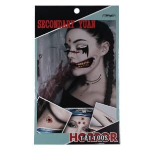 Scary Face Tattoo Stickers