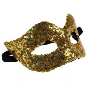 Golden Sequin Mask