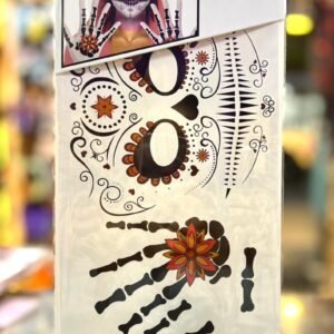 Skeleton Flower Face Tattoo Stickers