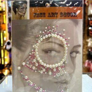 Face Art Decor - Pink Pearl Skull