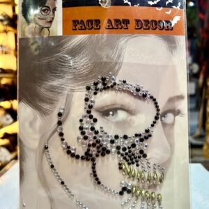 Face Art Decor - Black & Silver Skull