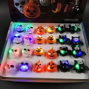 Light-Up Halloween Figurines (Pumpkin, Skull, Bat)