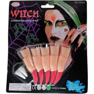 Witch Character Makeup Kit (Red Nails)