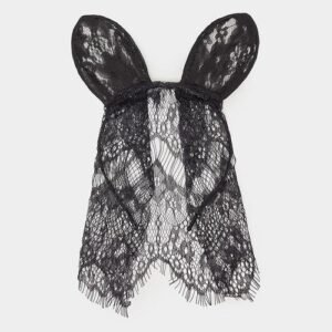 Black Lace Veil Mask
